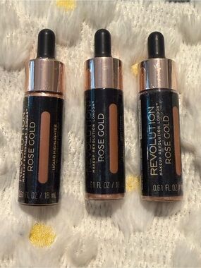 Revolution Rose Gold Liquid Highlighter Trio - Rose Gold